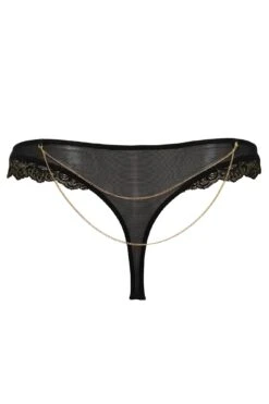 Laced In Gold Thong - Black -Sultry Curve 265076 20220927170000