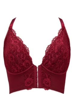 Opulence Front Fastening Underwired Bralette - Deep Red -Sultry Curve 265152 20220121171100