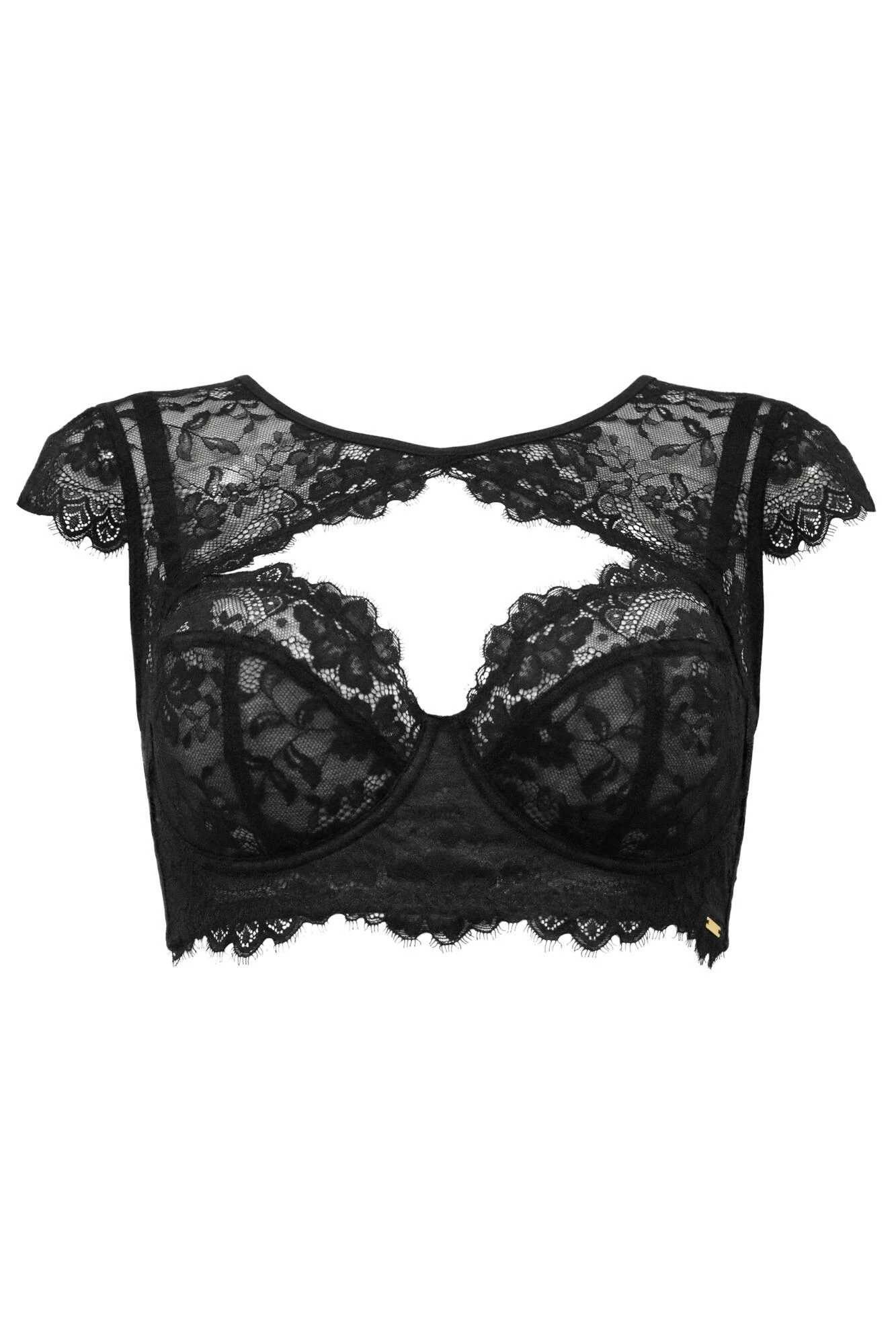 India Underwired Cap Sleeve Cami Bra - Black 7 India Underwired Cap Sleeve Cami Bra - Black - Image 5