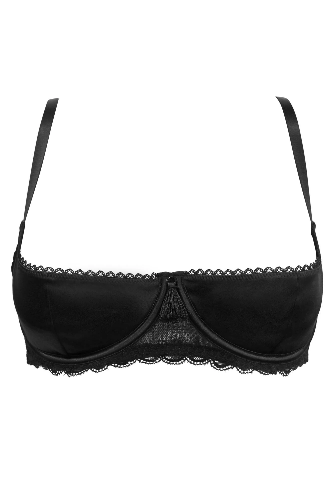 For Your Eyes Only Underwired Quarter Cup Bra - Black 6 For Your Eyes Only Underwired Quarter Cup Bra - Black - Image 4