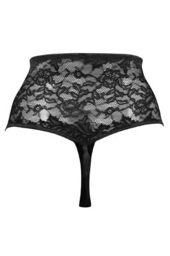 For Your Eyes Only High Waist Crotchless Thong - Black 11 For Your Eyes Only High Waist Crotchless Thong - Black -Sultry Curve 267575 20211102151600