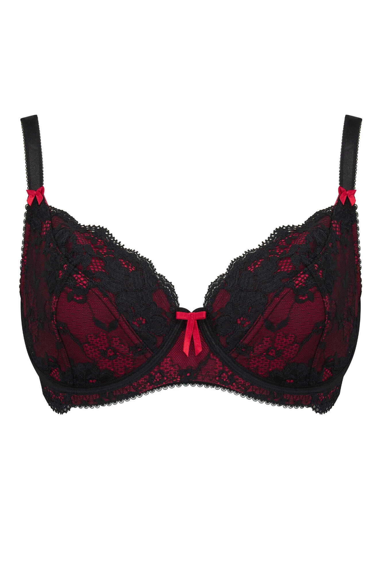 Amour Balconette Set - Black/Scarlet 6 Amour Balconette Set - Black/Scarlet - Image 4