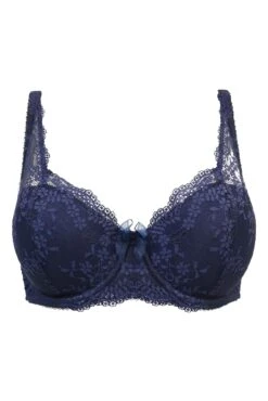 Flora Lightly Padded Underwired Set - Navy -Sultry Curve 269748 20211125103000
