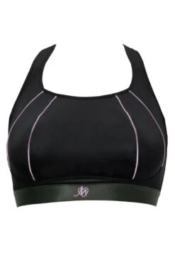 Energy Spirit Underwired Lightly Padded Cross Back - Black/Pink/Khaki -Sultry Curve 270690 20220126115800