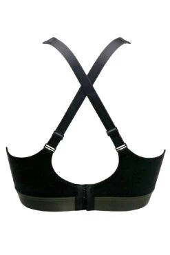 Energy Spirit Underwired Lightly Padded Cross Back - Black/Pink/Khaki -Sultry Curve 270691 20220126115800