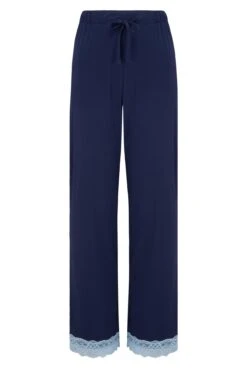 Sofa Loves Lace Soft Jersey Trouser - Navy/Blue -Sultry Curve 271571 20211213152500