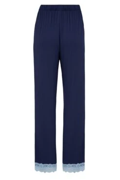 Sofa Loves Lace Soft Jersey Trouser - Navy/Blue -Sultry Curve 271572 20211213152500
