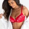 Gigi Padded Balconette Bra - Red/Pink -Sultry Curve 271679 20211214091900