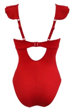 Space Frill Non Wired Swimsuit - Red -Sultry Curve 271875 20211214102100