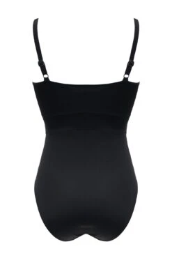 Ruched Pleated Control Swimsuit - Black 12 Ruched Pleated Control Swimsuit - Black -Sultry Curve 271896 20220209142700