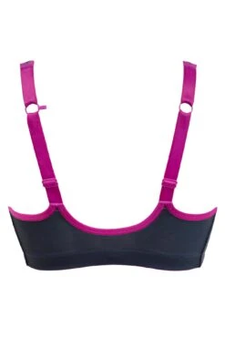 Energy Elevate Zip Front Lightly Padded Sports Bra - Grey/Orchid -Sultry Curve 272877 20211216153400