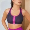 Energy Elevate Zip Front Lightly Padded Sports Bra - Grey/Orchid 1 Energy Elevate Zip Front Lightly Padded Sports Bra - Grey/Orchid -Sultry Curve 272880 20211216153400