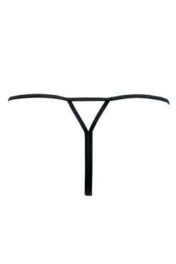 For Your Eyes Only Crotchless Thong - Black -Sultry Curve 273405 20220712160800