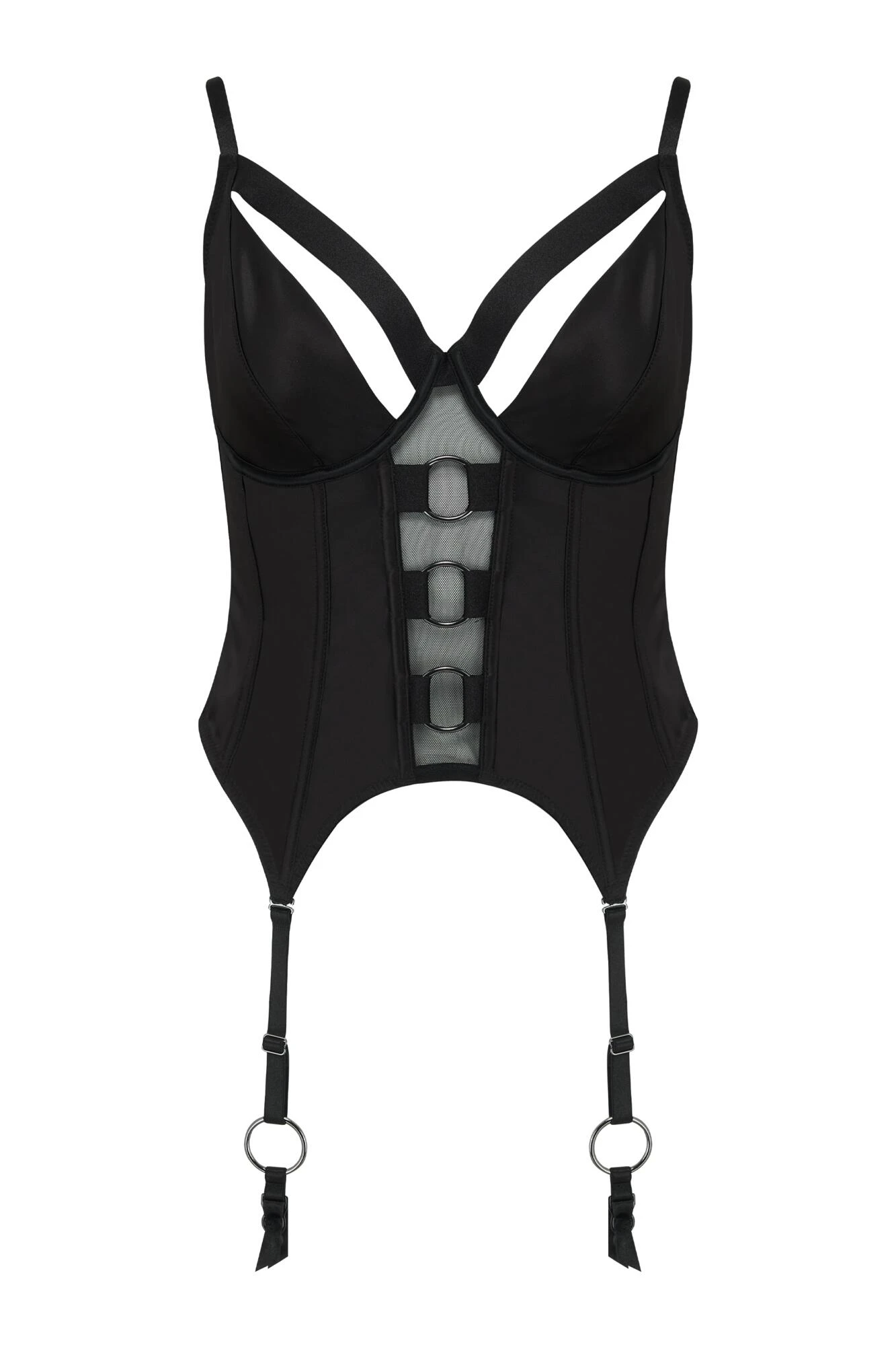 Obsessed Non Padded Underwired Basque - Black 6 Obsessed Non Padded Underwired Basque - Black - Image 4