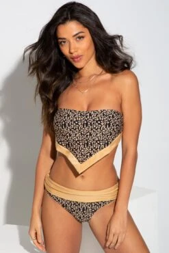 Casablanca Foldover Brief - Black/Gold