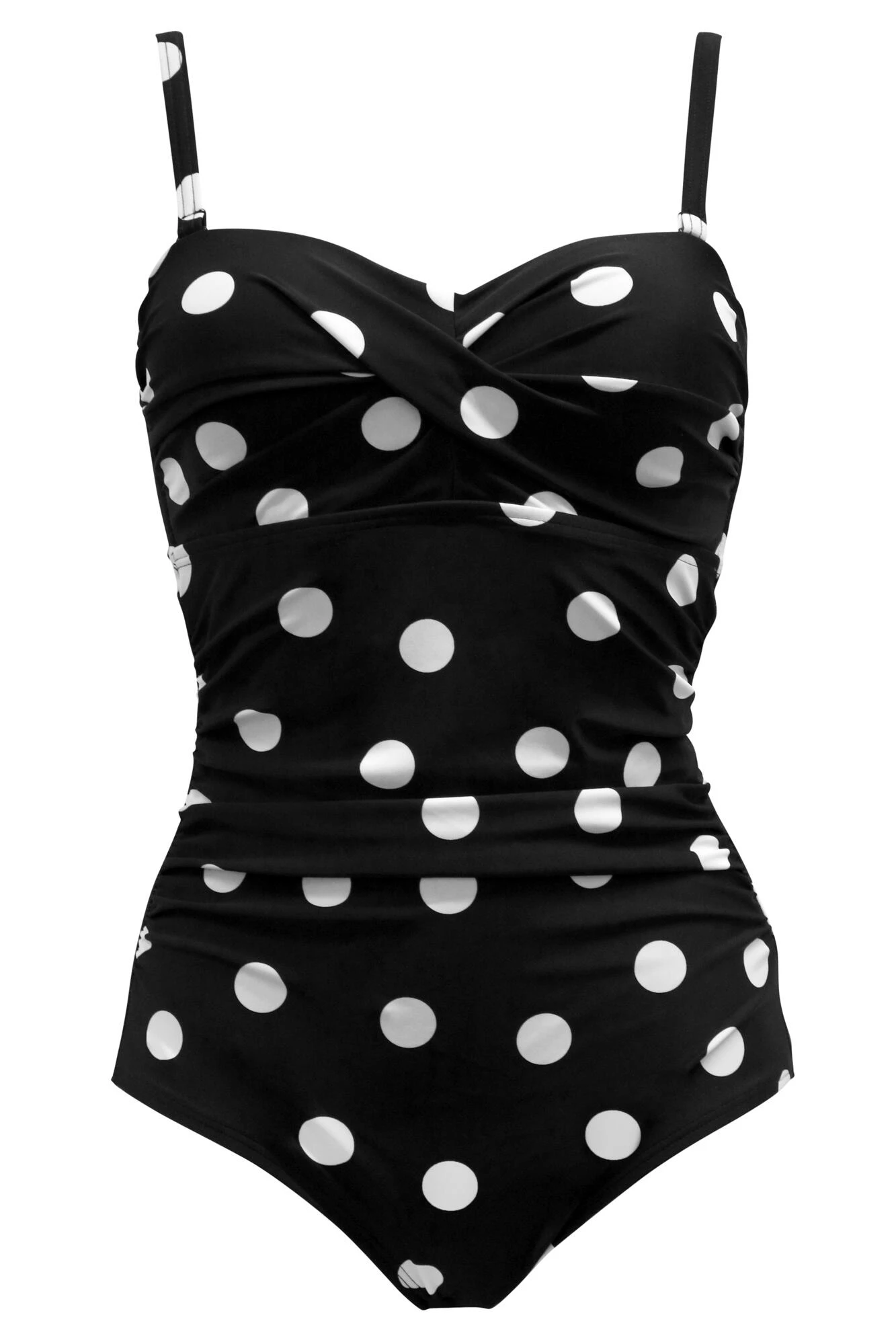 Santa Monica Strapless Control Swimsuit - Black/White 8 Santa Monica Strapless Control Swimsuit - Black/White - Image 6