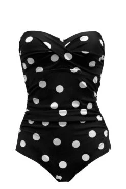 Santa Monica Strapless Control Swimsuit - Black/White 18 Santa Monica Strapless Control Swimsuit - Black/White -Sultry Curve 277217 20220510122200