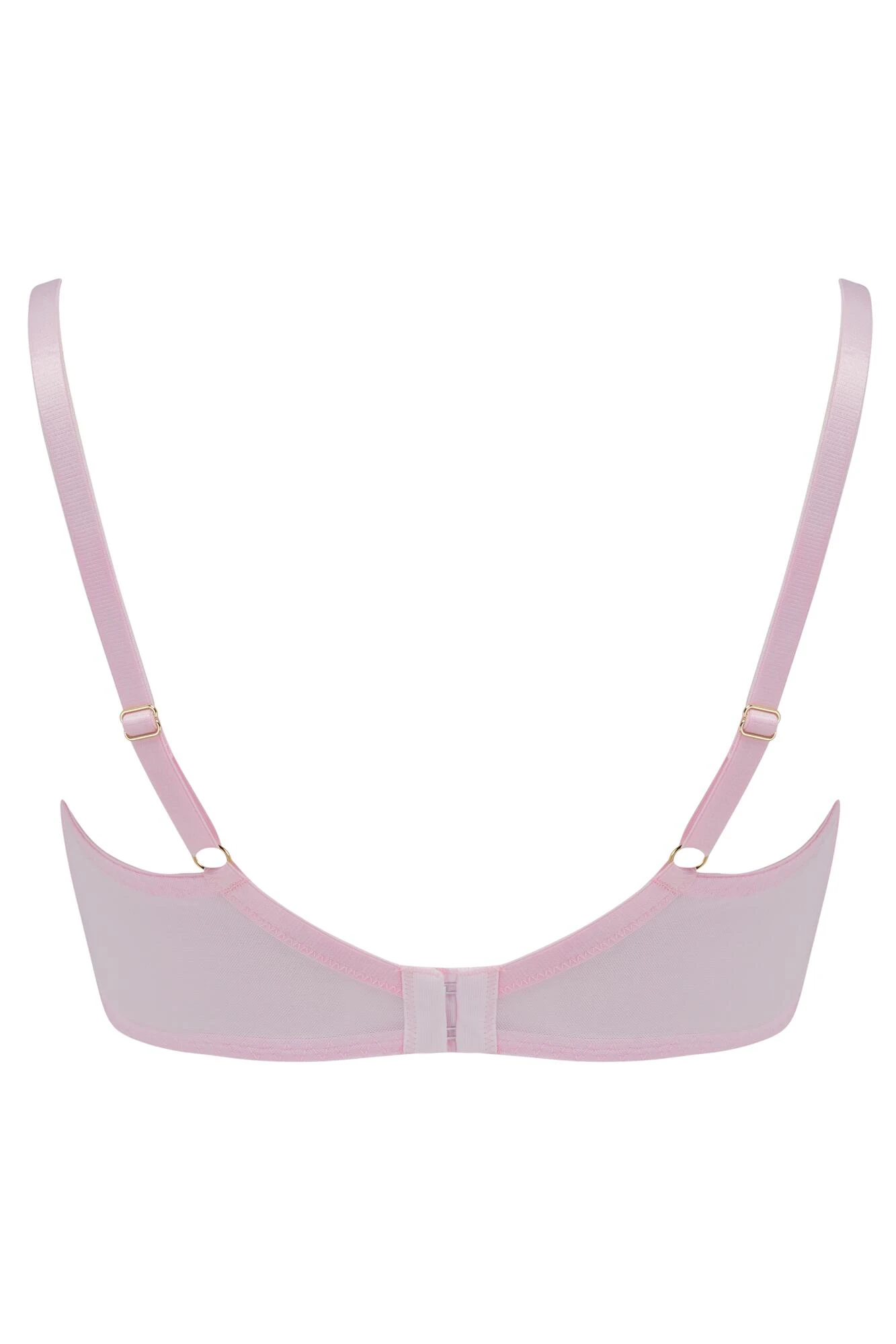 Parisienne Padded Longline Bra - Pink/Cream 8 Parisienne Padded Longline Bra - Pink/Cream - Image 6