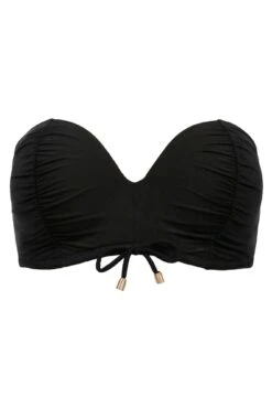 Santa Cruz Strapless Lightly Padded Underwired Top - Black -Sultry Curve 279044 20230814153800