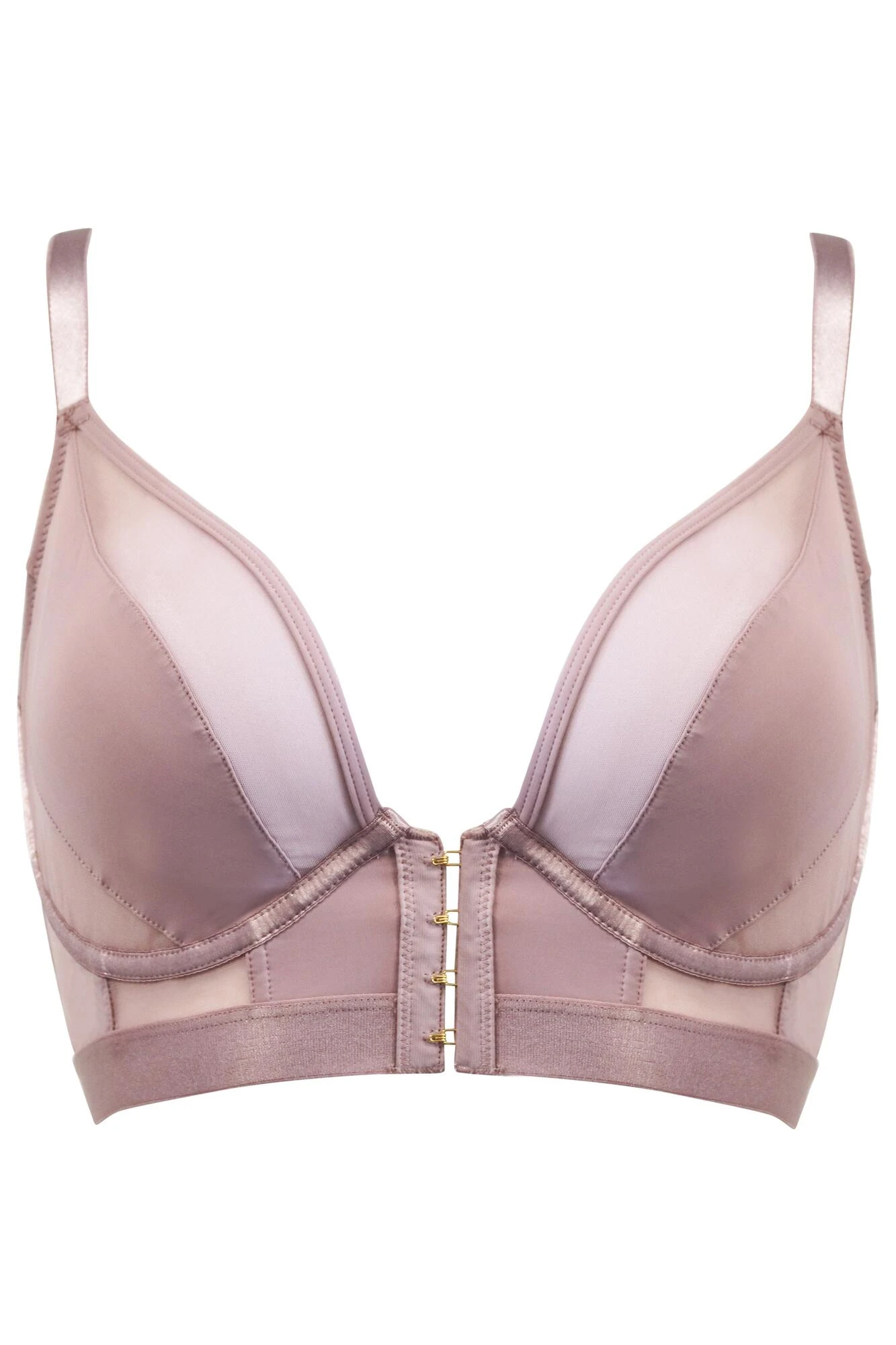 India Front Fastening Underwired Bralette - Rose Gold 7 India Front Fastening Underwired Bralette - Rose Gold - Image 5