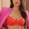 India Eyelash Lace Underwired Bra - Orange 2 India Eyelash Lace Underwired Bra - Orange -Sultry Curve 281053 20220330145000