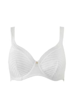 India Stripe Plunge Underwired Bra - White -Sultry Curve 281067 20220330145400