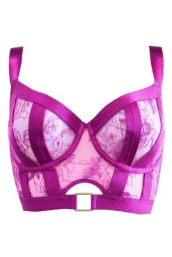 India Embroidery Underwired Bustier - Orchid -Sultry Curve 281106 20221122120500