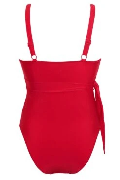 Samoa Wrap Over Control Swimsuit - Red 11 Samoa Wrap Over Control Swimsuit - Red -Sultry Curve 282639 20220413143200