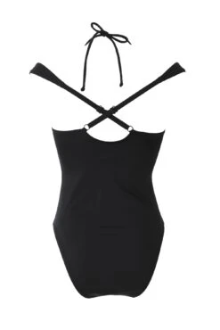 Underwired Off The Shoulder Double Strap Control Swimsuit - Black 13 Underwired Off The Shoulder Double Strap Control Swimsuit - Black -Sultry Curve 282874 20220414113300