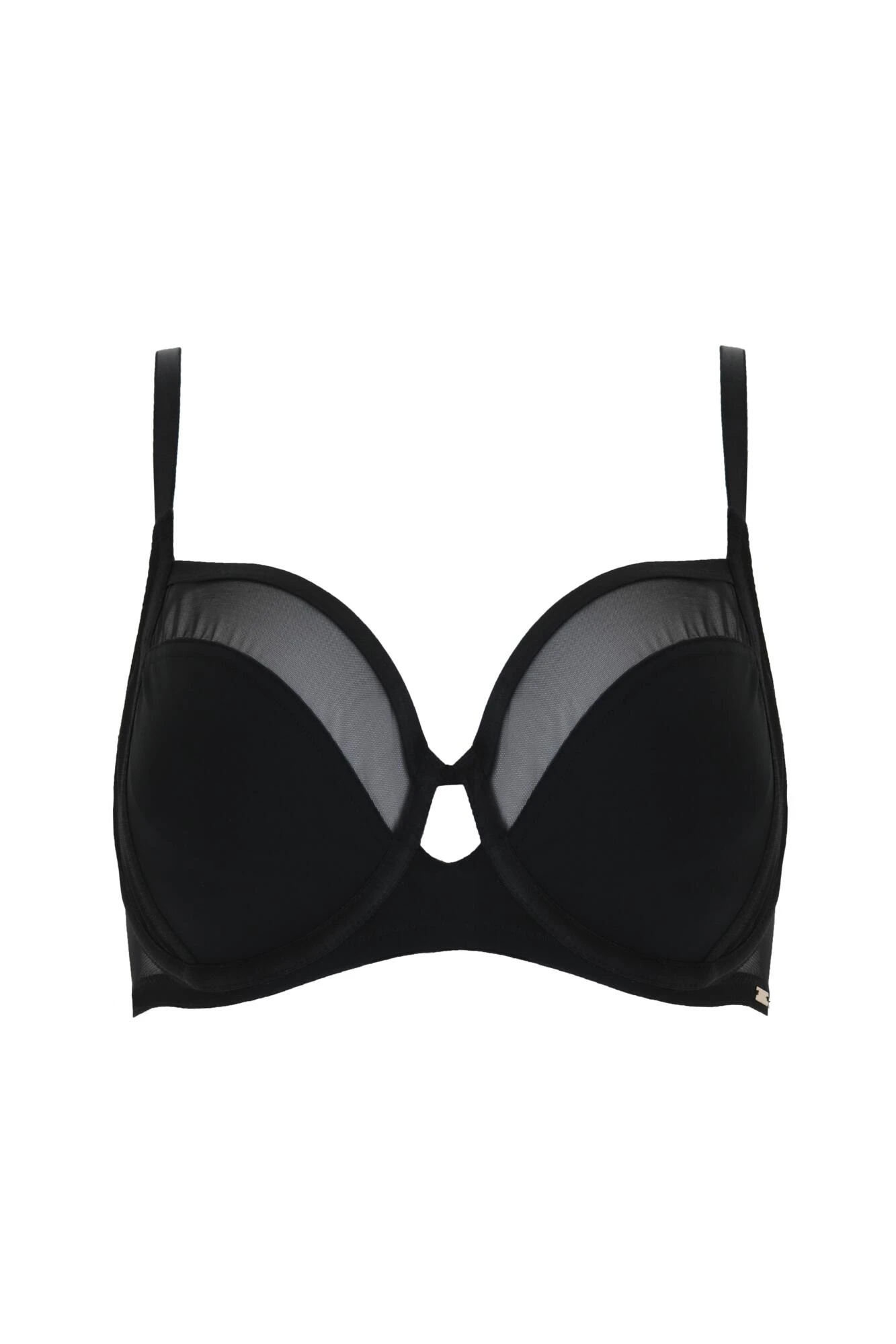 India Sheer And Opaque Underwired Bra - Black 9 India Sheer And Opaque Underwired Bra - Black - Image 7
