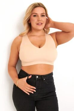 Off Duty Invisible Non Wired Bra - Oyster