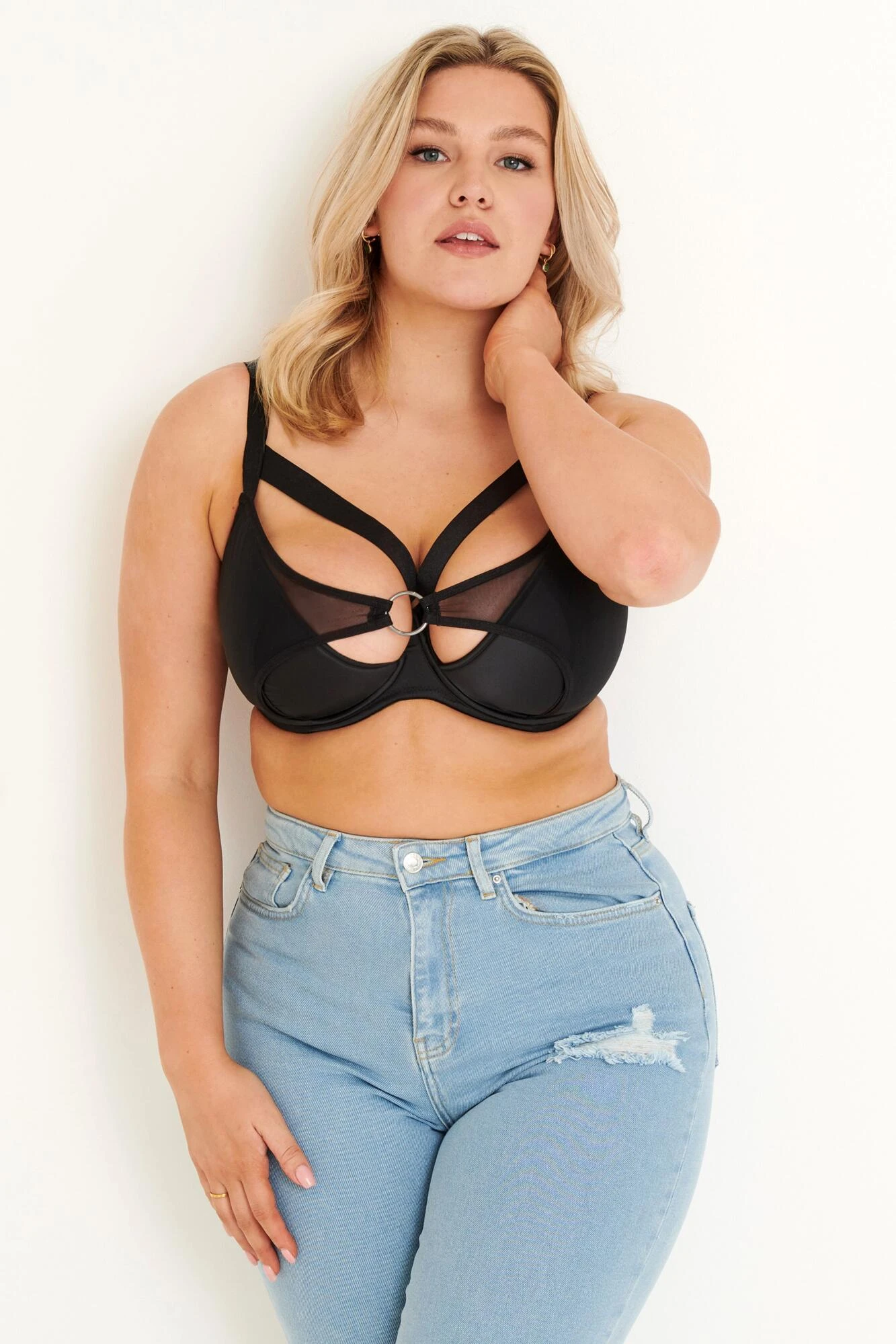 Obsessed Underwired Half Padded Bra - Black 4 Obsessed Underwired Half Padded Bra - Black - Image 2