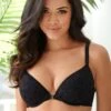 Reflection Front Fastening Padded Bra - Black -Sultry Curve 285312 20221018160500
