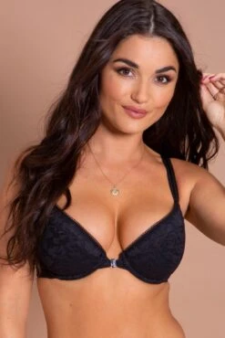 Reflection Front Fastening Padded Bra - Black 13 Reflection Front Fastening Padded Bra - Black -Sultry Curve 285314 20221018160500