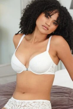 Reflection Front Fastening Padded Bra - White