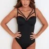 Strapped Removable Straps Padded Underwired Body - Black 1 Strapped Removable Straps Padded Underwired Body - Black -Sultry Curve 285516 20220506142200