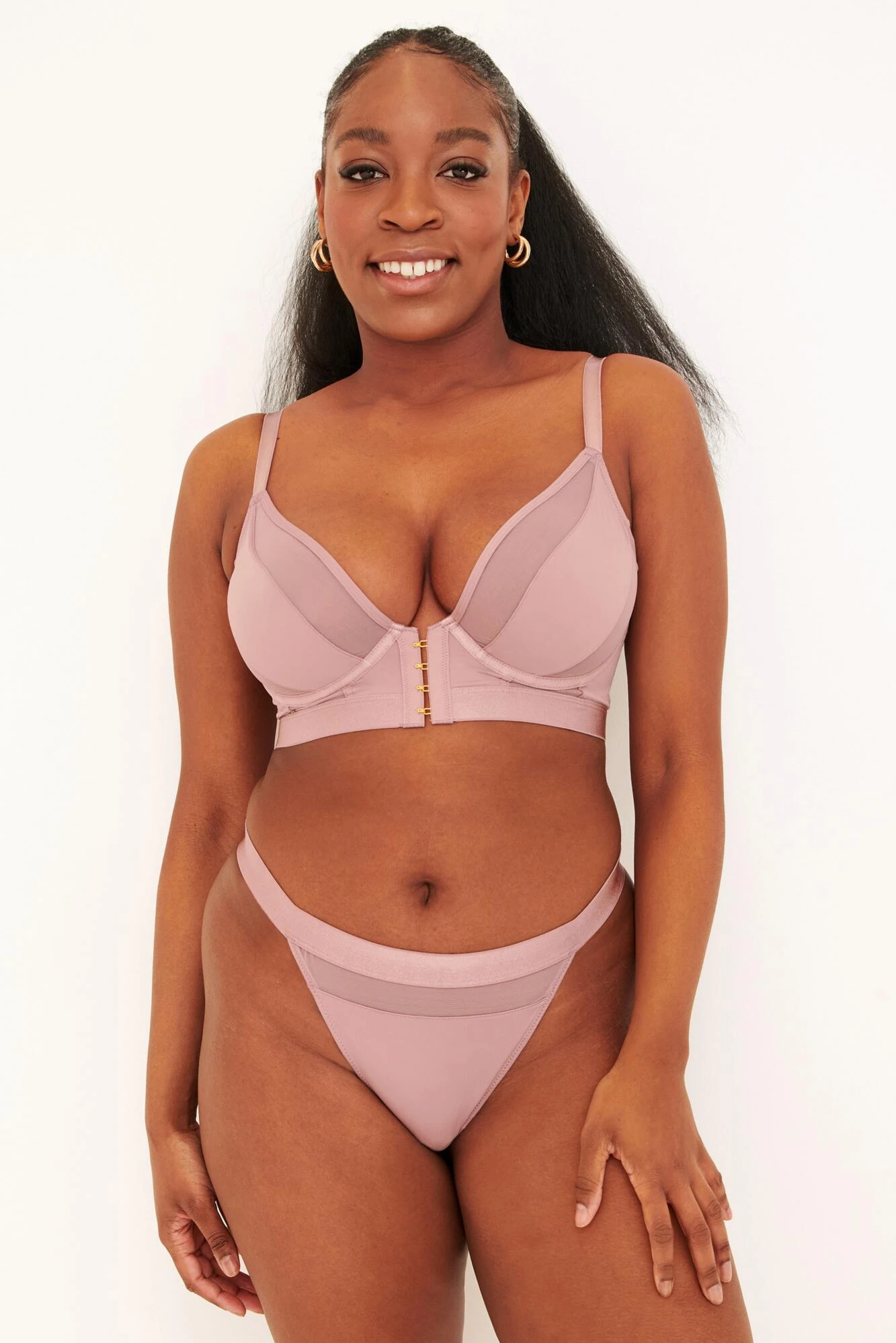 India Front Fastening Underwired Bralette - Rose Gold 4 India Front Fastening Underwired Bralette - Rose Gold - Image 2