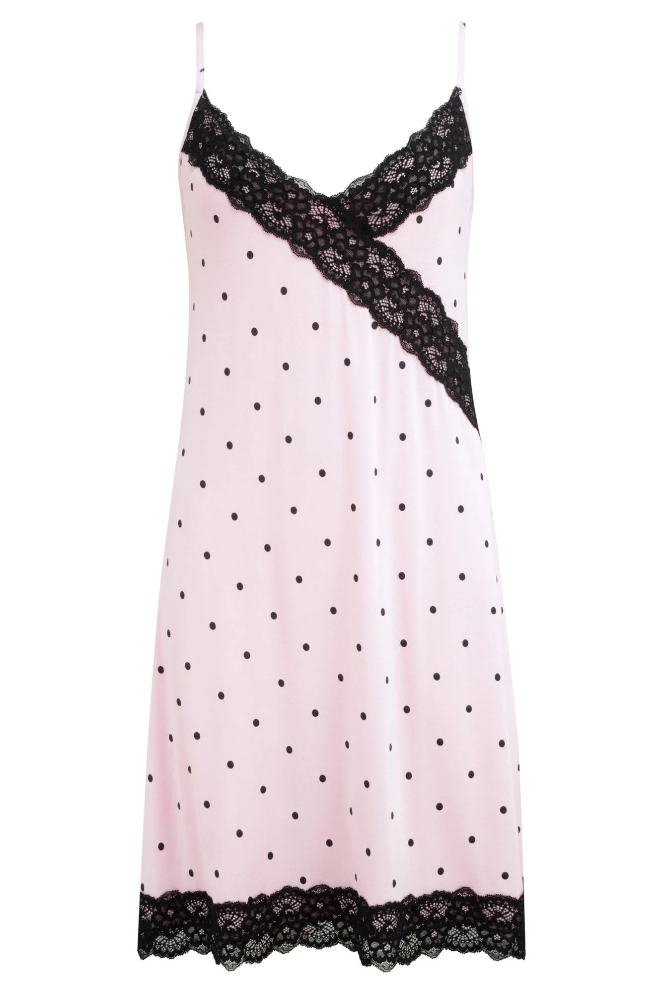 Sofa Loves Lace Hidden Support Soft Jersey Chemise - Blush/Black 6 Sofa Loves Lace Hidden Support Soft Jersey Chemise - Blush/Black - Image 4