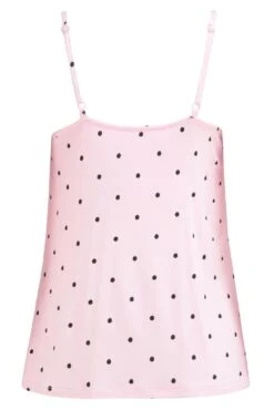 Sofa Loves Lace Hidden Support Soft Jersey Cami - Blush/Black -Sultry Curve 285785 20220517151600