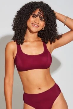 Space Underwired Cami Top - Dark Red -Sultry Curve 286428 20220923125500