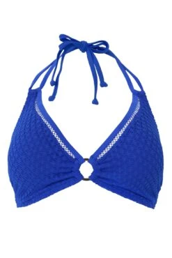 Sahara Removable Padded Non Wired Halter Top - Ultramarine -Sultry Curve 286437 20220526102200