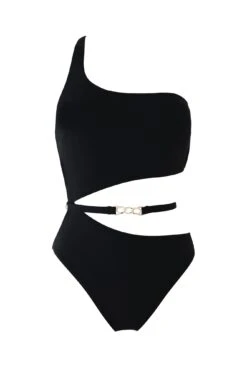 India Chains Recycled One Shoulder Cut Out Swimsuit - Black 8 India Chains Recycled One Shoulder Cut Out Swimsuit - Black -Sultry Curve 287185 20220601131200