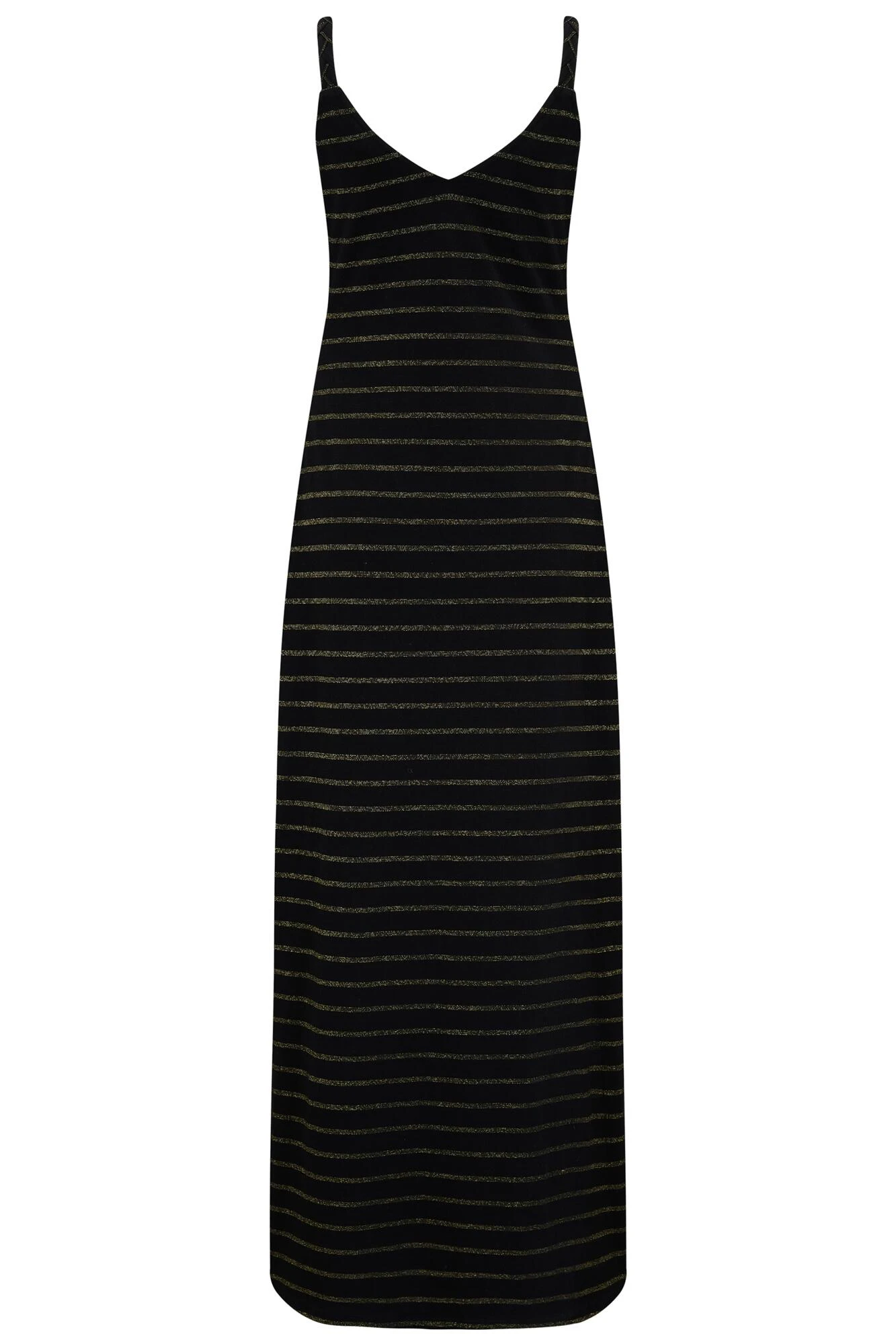 Jersey Plaited Straps Maxi Dress - Black/Gold 8 Jersey Plaited Straps Maxi Dress - Black/Gold - Image 6