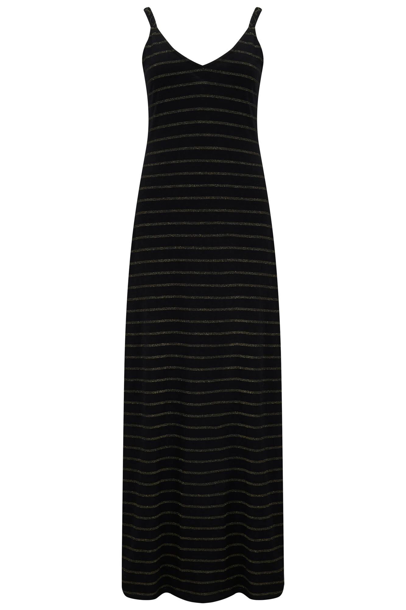 Jersey Plaited Straps Maxi Dress - Black/Gold 7 Jersey Plaited Straps Maxi Dress - Black/Gold - Image 5