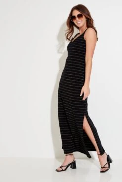 Jersey Plaited Straps Maxi Dress - Black/Gold 10 Jersey Plaited Straps Maxi Dress - Black/Gold -Sultry Curve 289501 20220630135600