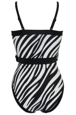 Removable Straps Belted Control Swimsuit - Zebra 13 Removable Straps Belted Control Swimsuit - Zebra -Sultry Curve 289550 20230524154400