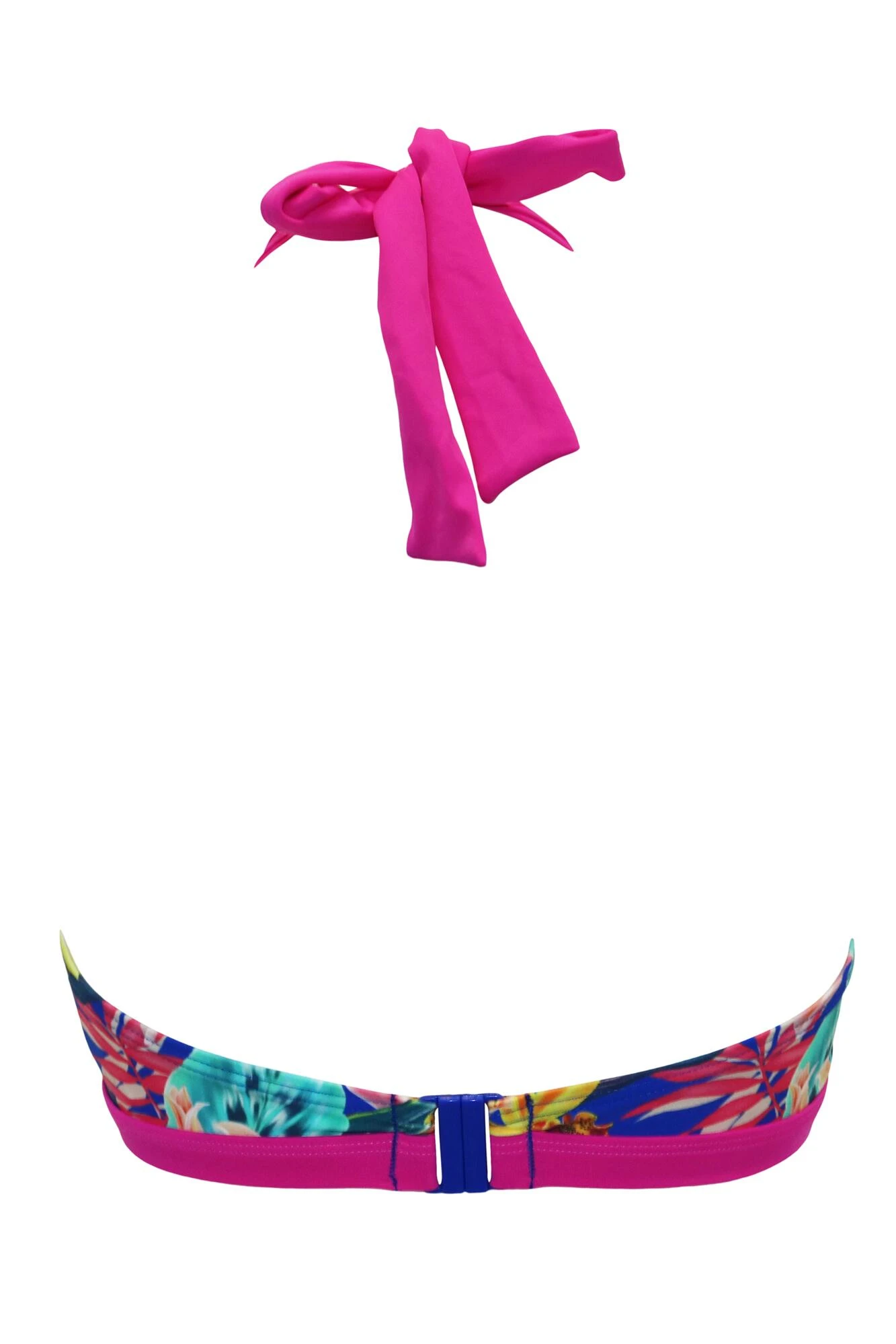 In The Mix Hidden Underwired Halter Tie Top - Blue Tropical 7 In The Mix Hidden Underwired Halter Tie Top - Blue Tropical - Image 5