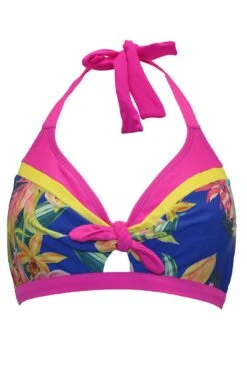 In The Mix Hidden Underwired Halter Tie Top - Blue Tropical 10 In The Mix Hidden Underwired Halter Tie Top - Blue Tropical -Sultry Curve 289730 20220630152100