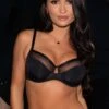 India Sheer And Opaque Underwired Bra - Black -Sultry Curve 290435 20220715153500