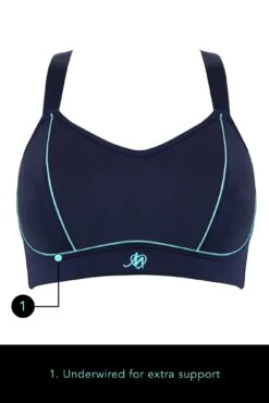 Energy Empower U/W Lightly Padded Convertible Spor - Navy/Aqua -Sultry Curve 290732 20220718130500